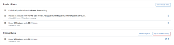 Adjust Price Rounding