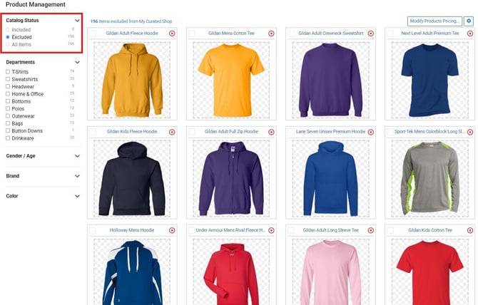 Excluded Products