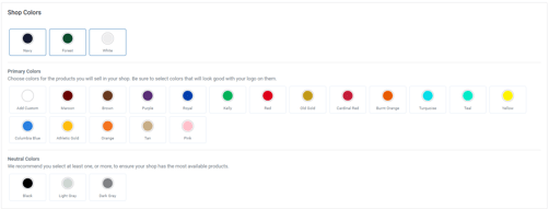 Shop Colors